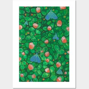 Pink Clover Patch Posters and Art